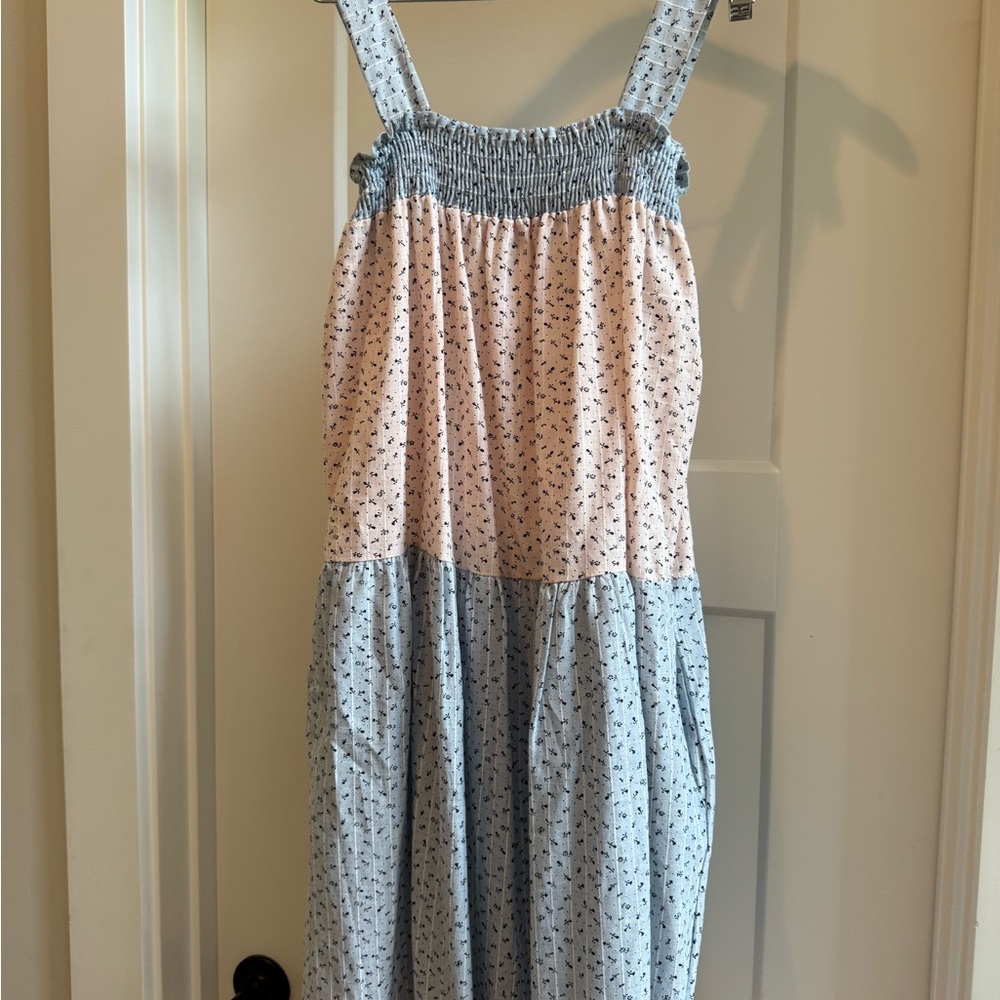 Blue and Pink Patterned Sundress